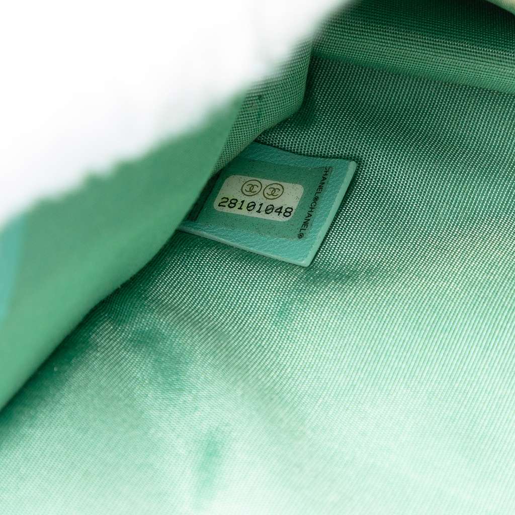 Chanel Tweed PVC Logo Clutch - 5