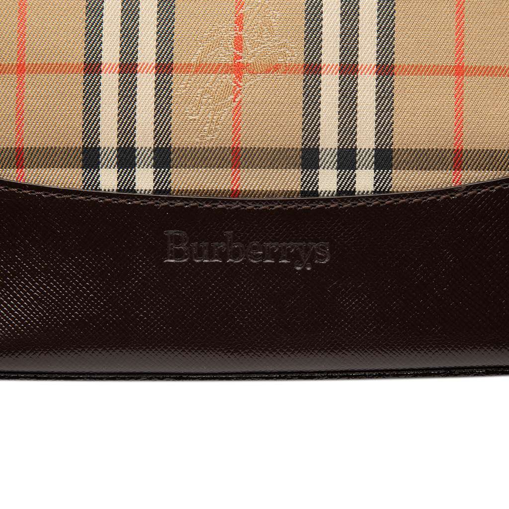 Burberry Haymarket Check Canvas Shoulder Bag - 5