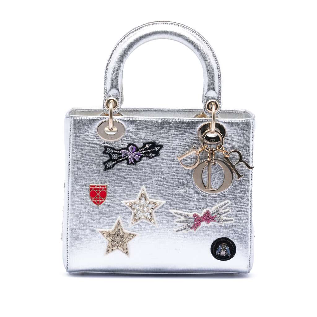 Dior Medium Calfskin Patch Embellished Lady Dior