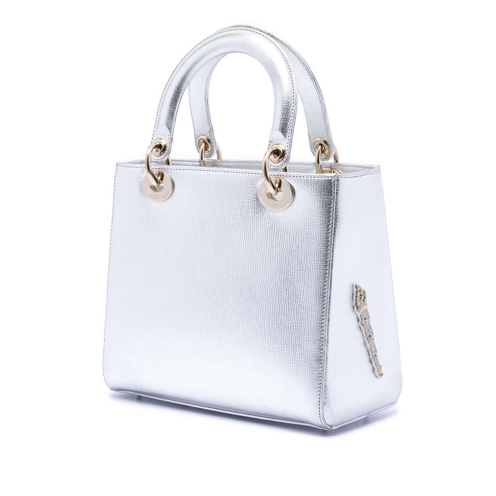 Dior Medium Calfskin Patch Embellished Lady Dior - 2