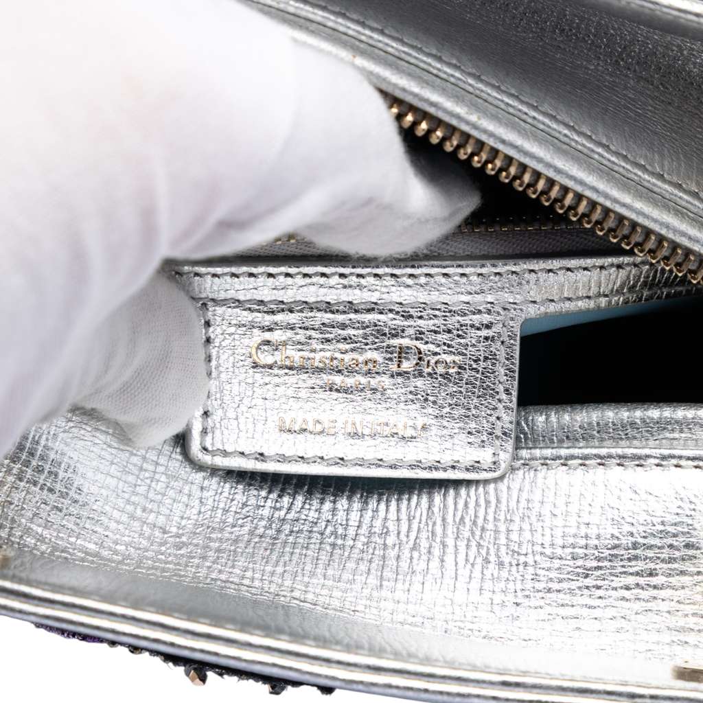 Dior Medium Calfskin Patch Embellished Lady Dior - 5