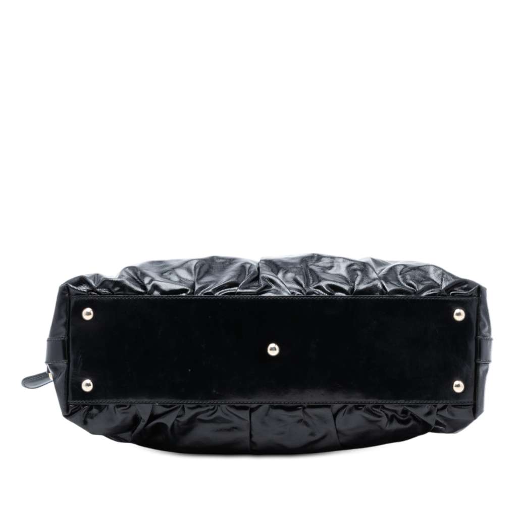 Gucci Coated Canvas Bamboo Dialux Pop Satchel - 3