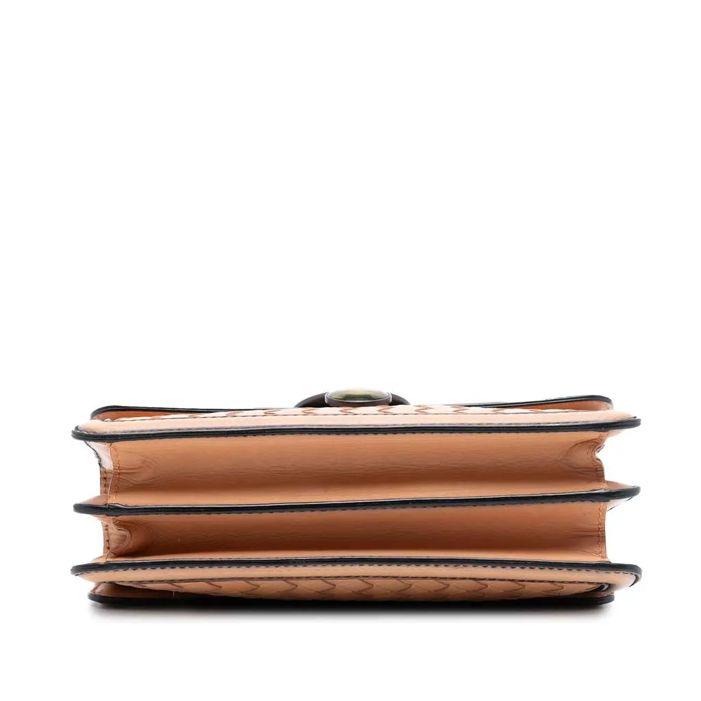 Bottega Veneta Nappa Intrecciato Mirror Lens Double Sided Flap Shoulder Bag Brown Leather Very good - Inside View