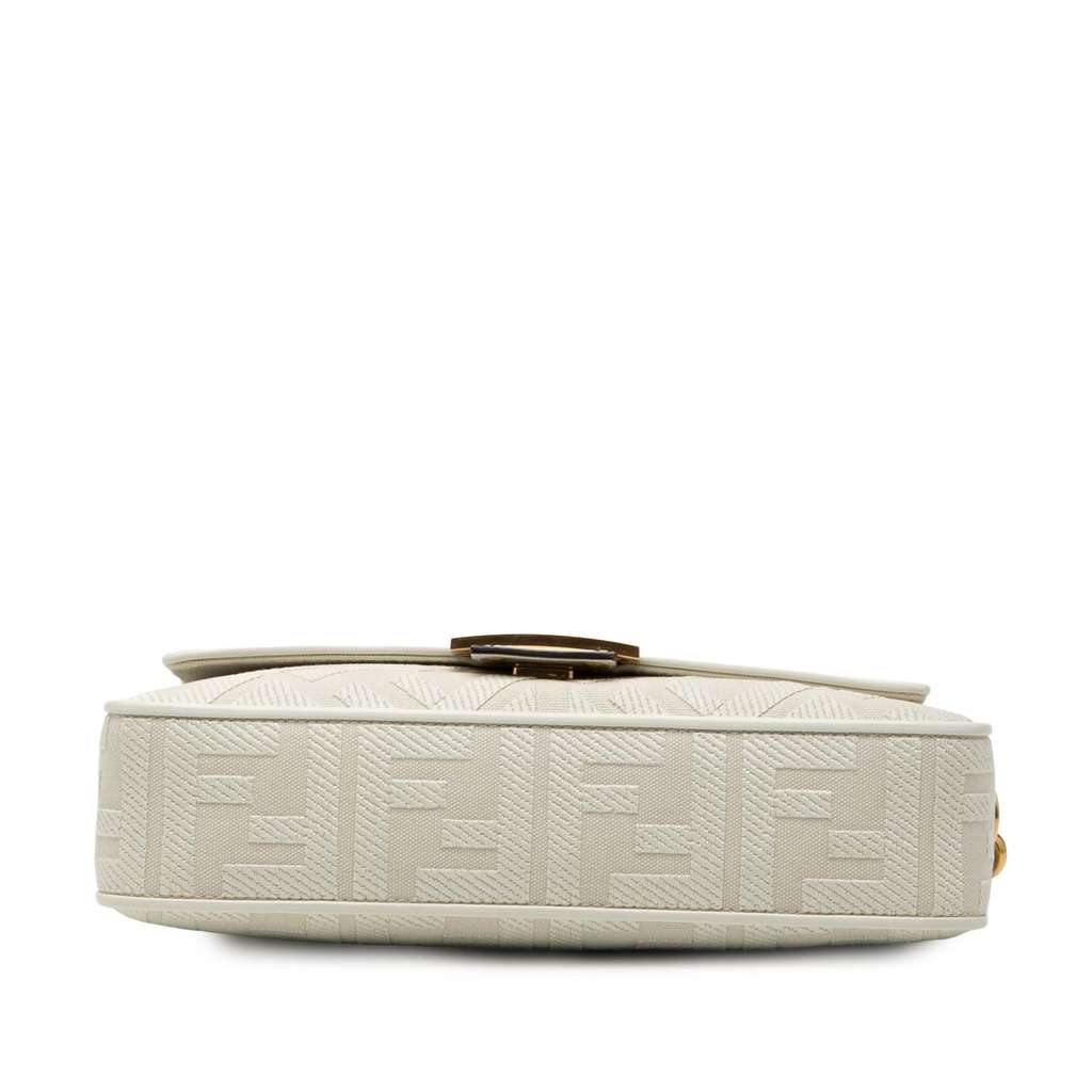 Fendi Zucca Embroidered Canvas Baguette Satchel - 3