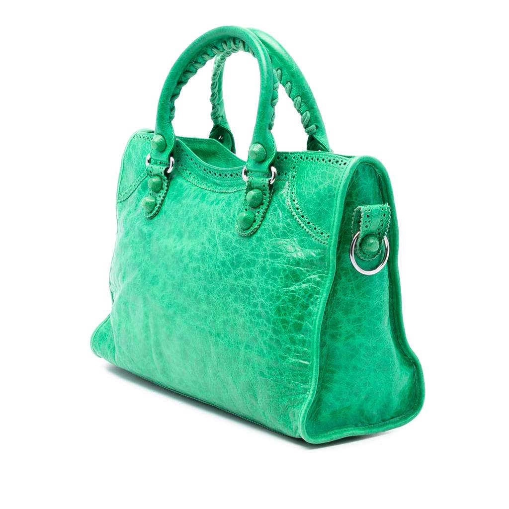 Balenciaga Lambskin Motocross City Giant Brogues Satchel - 2