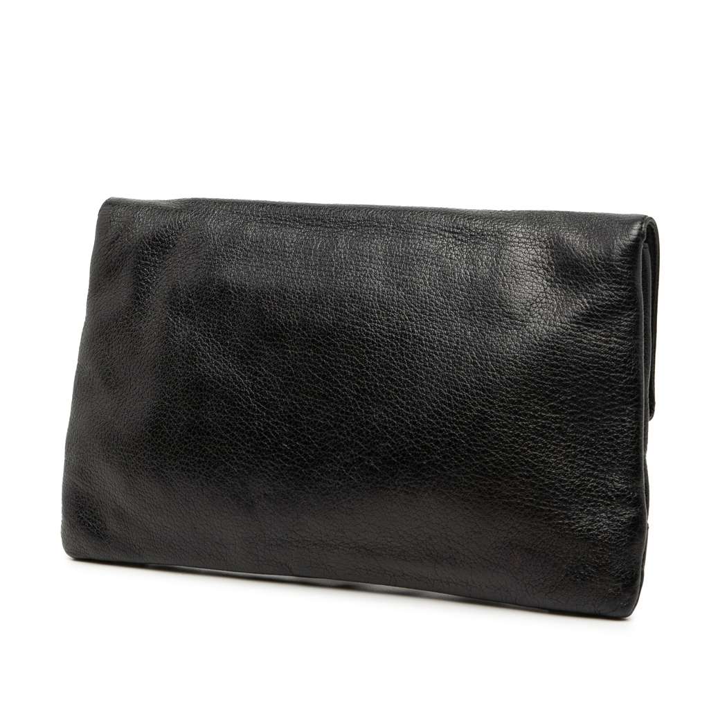 Balenciaga Chevre Motocross Classic Metallic Edge Envelope Clutch - 2