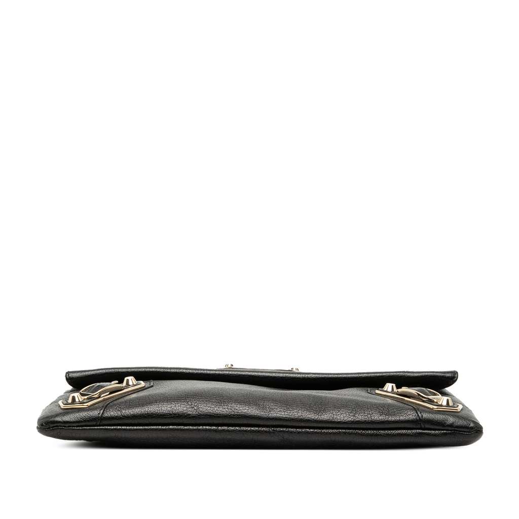Balenciaga Chevre Motocross Classic Metallic Edge Envelope Clutch - 3