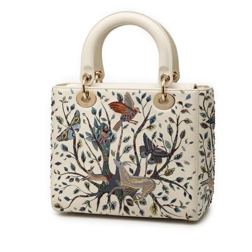 Dior Medium Calfskin Beaded and Embroidered Earth Lady Dior - 2