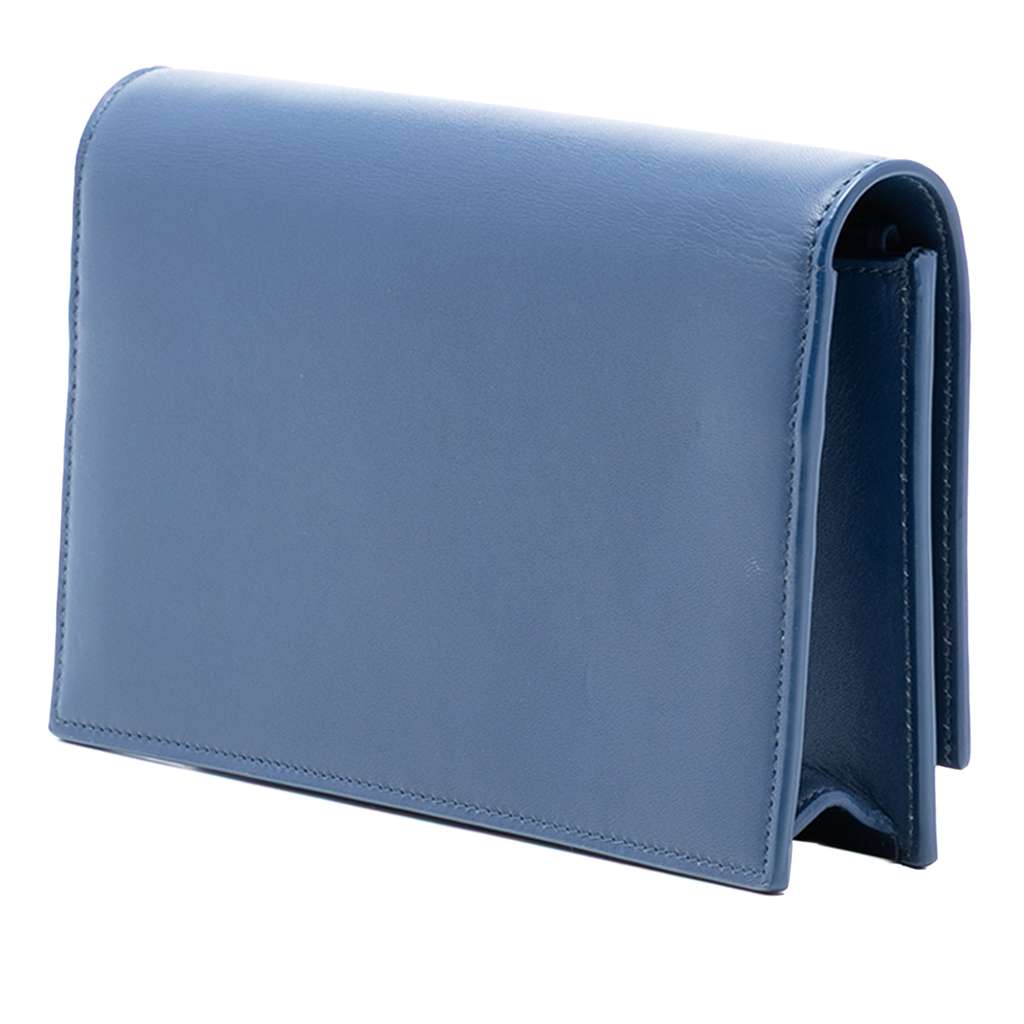 Saint Laurent Smooth Calfskin Monogram Kate Tassel Wallet on Chain - 2