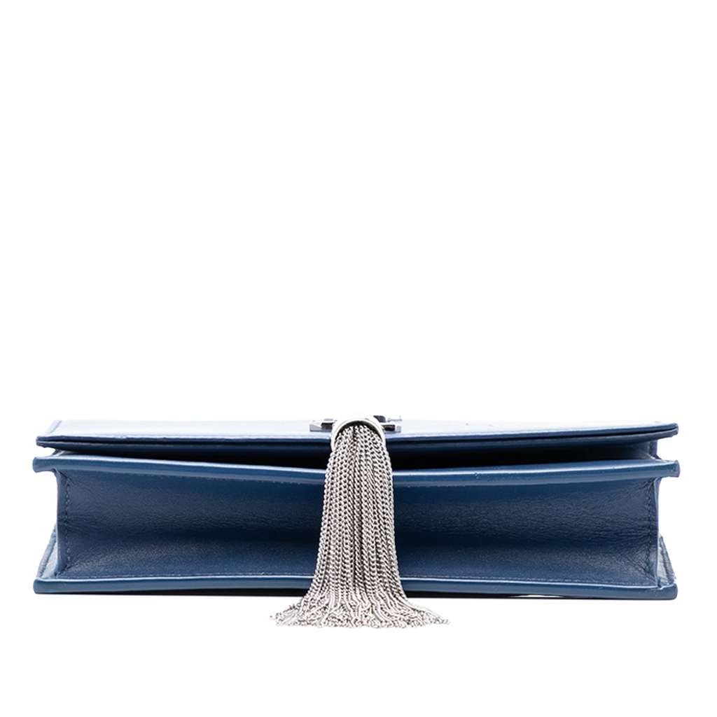 Saint Laurent Smooth Calfskin Monogram Kate Tassel Wallet on Chain - 3