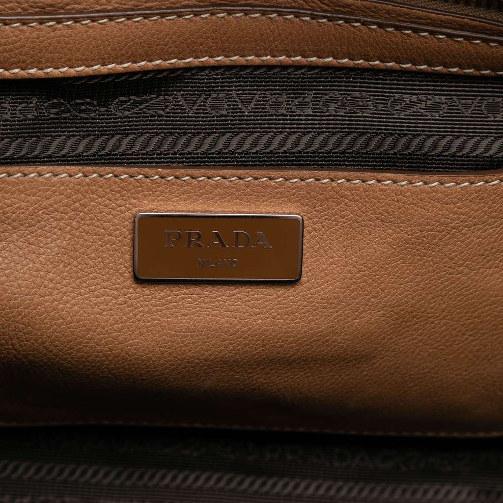 Prada Glace Calf Twin Pocket Double Handle Satchel - 5