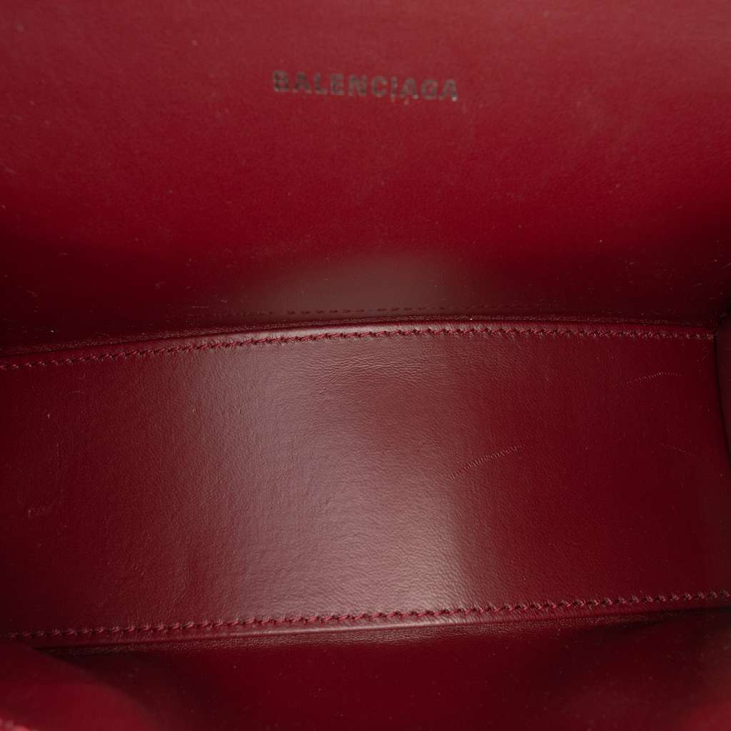 Balenciaga XS Croc Embossed Calfskin Graffiti Hourglass Top Handle Bag - 4