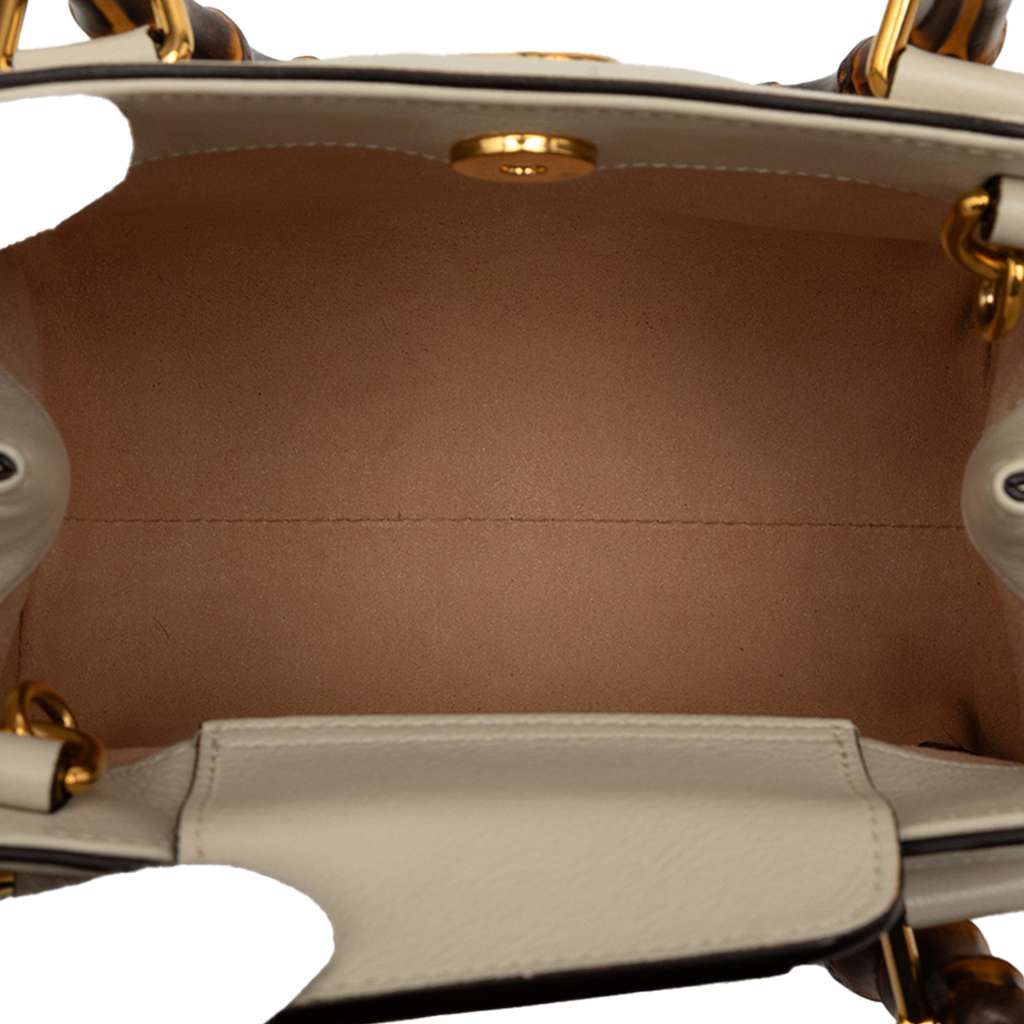 Gucci Mini Calfskin Bamboo Diana Satchel - 4
