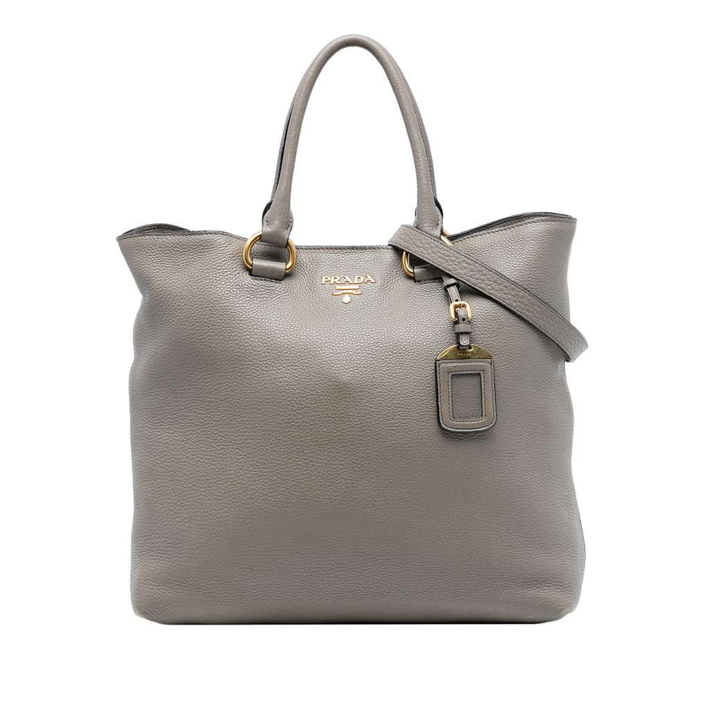 Prada Vitello Daino Open Convertible Tote