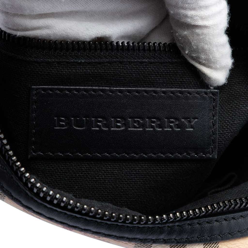 Burberry Haymarket Check Coated Canvas Crossbody - 5