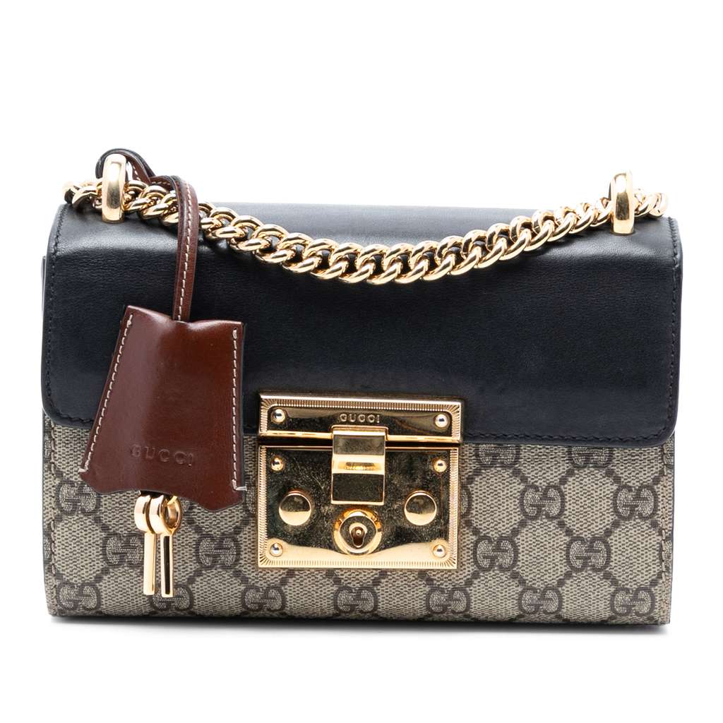 Gucci Small GG Supreme Padlock Crossbody