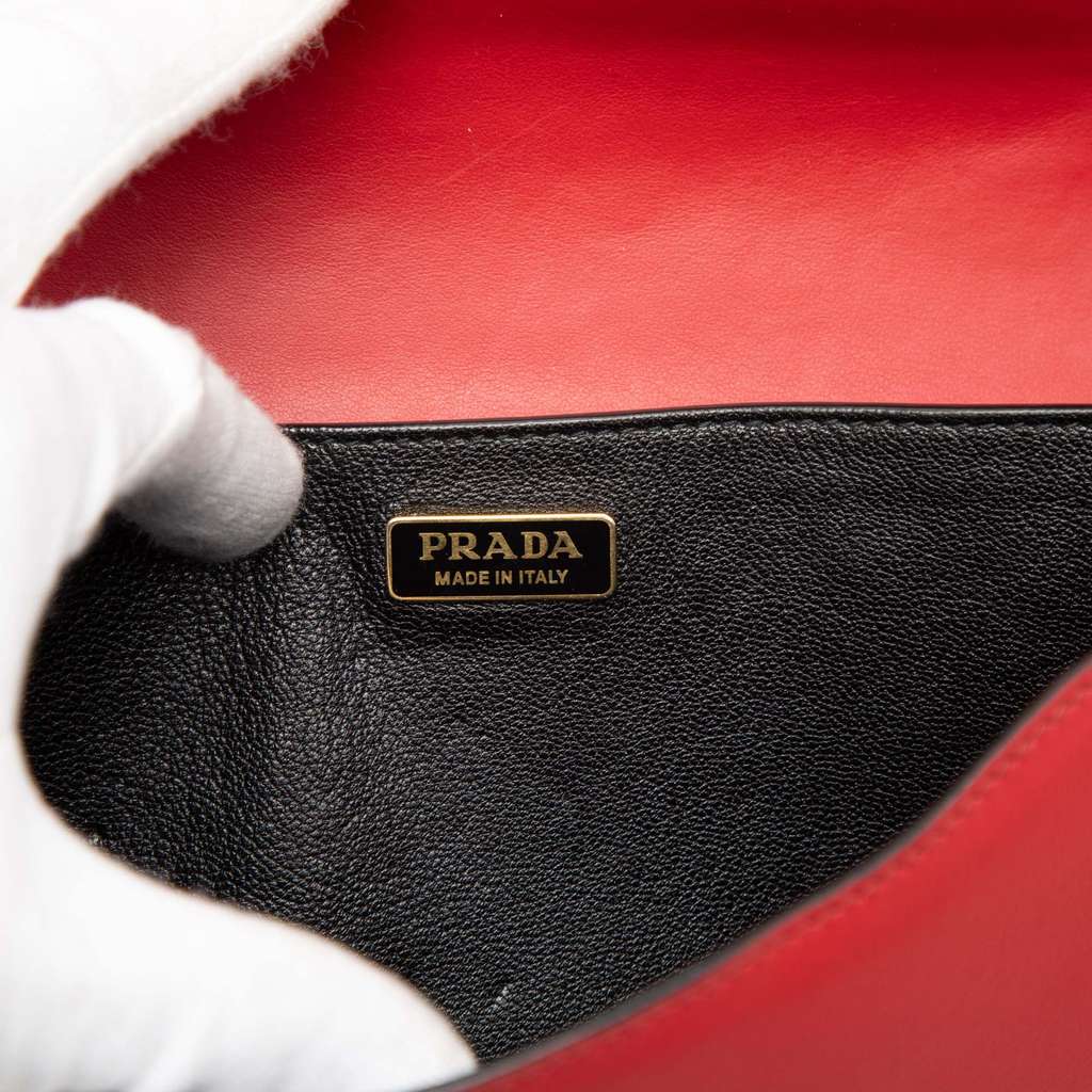 Prada Saffiano Trimmed City Calf Cahier Crossbody - 5