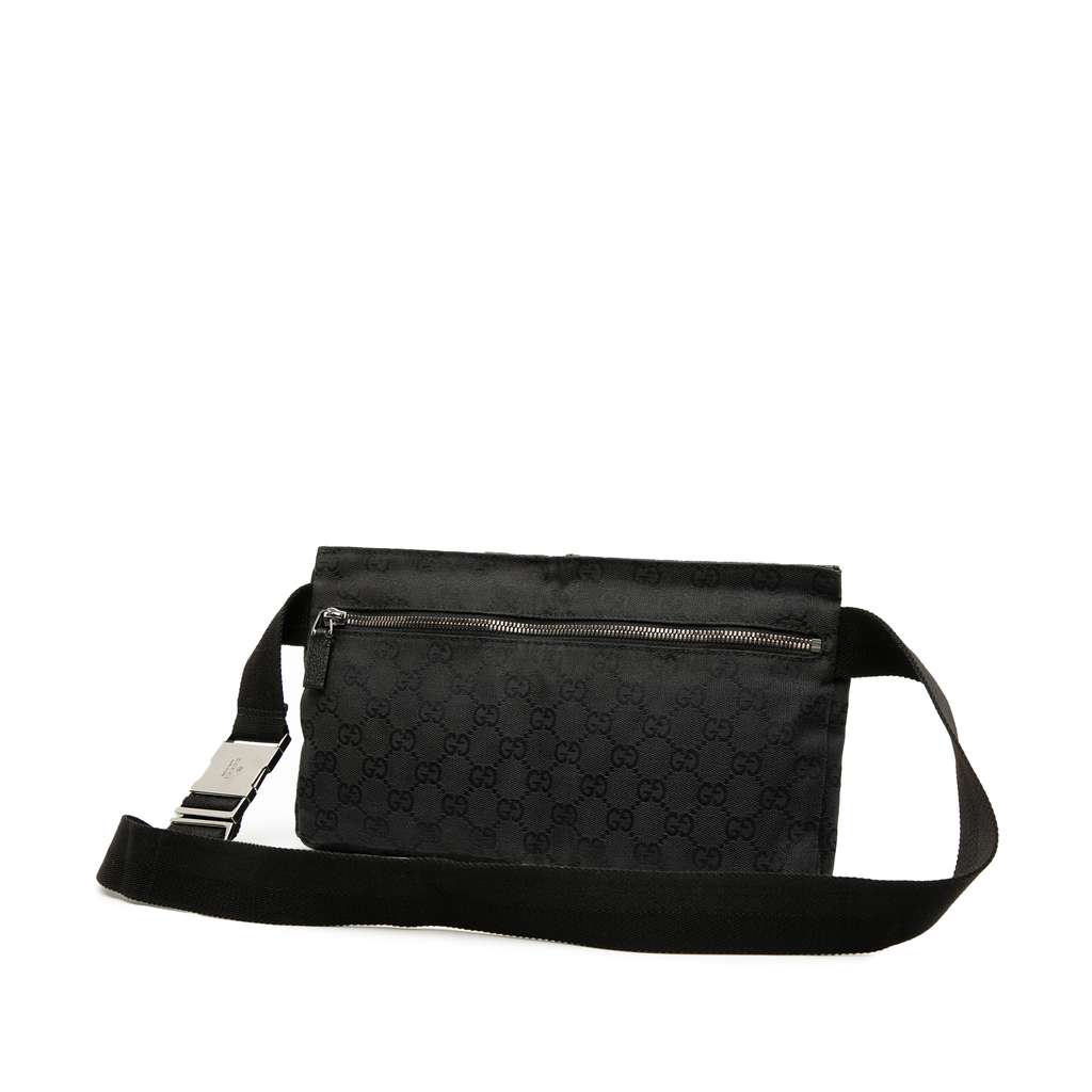 Gucci GG Canvas Double Pocket Belt Bag - 2