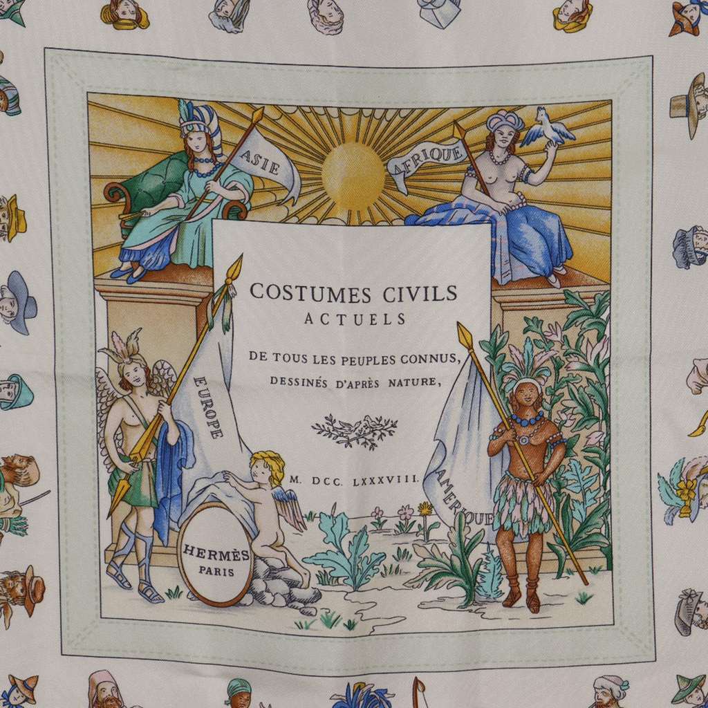 Hermès Costumes Civils Actuels Silk Scarf 90 - 2