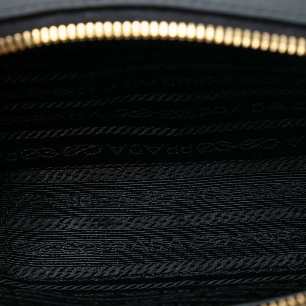 Prada Saffiano Odette Convertible Belt Bag Black Leather Good - Model View