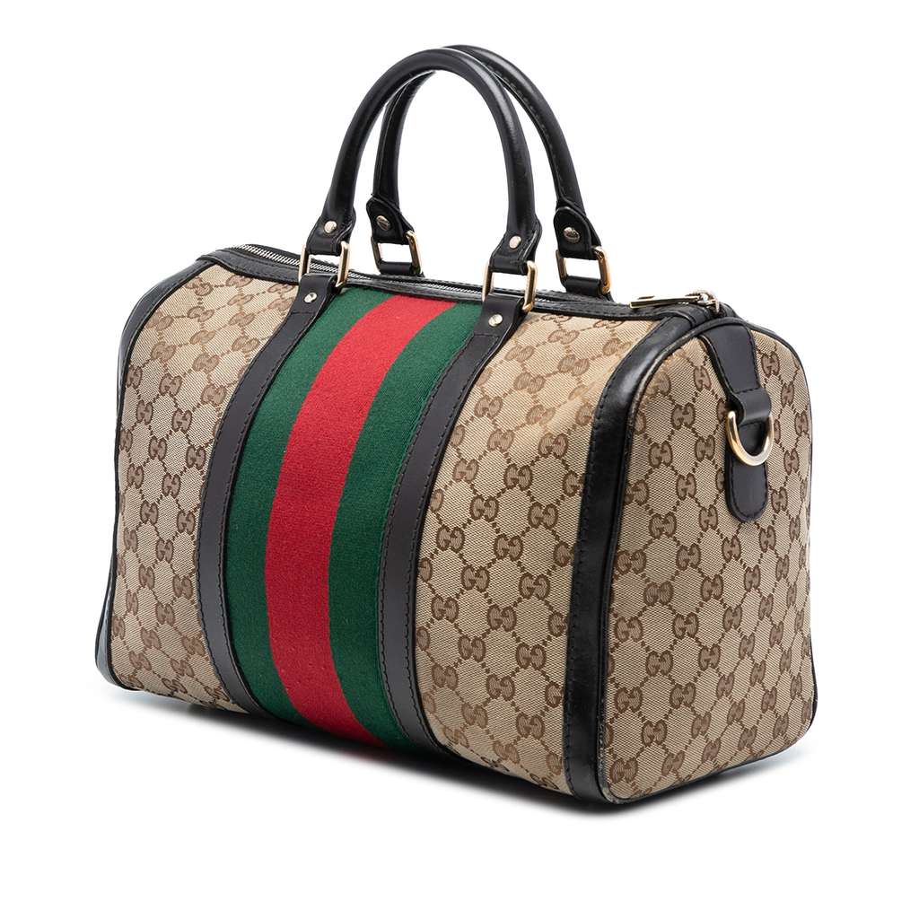 Gucci Medium GG Canvas Web Joy Boston Bag - 2