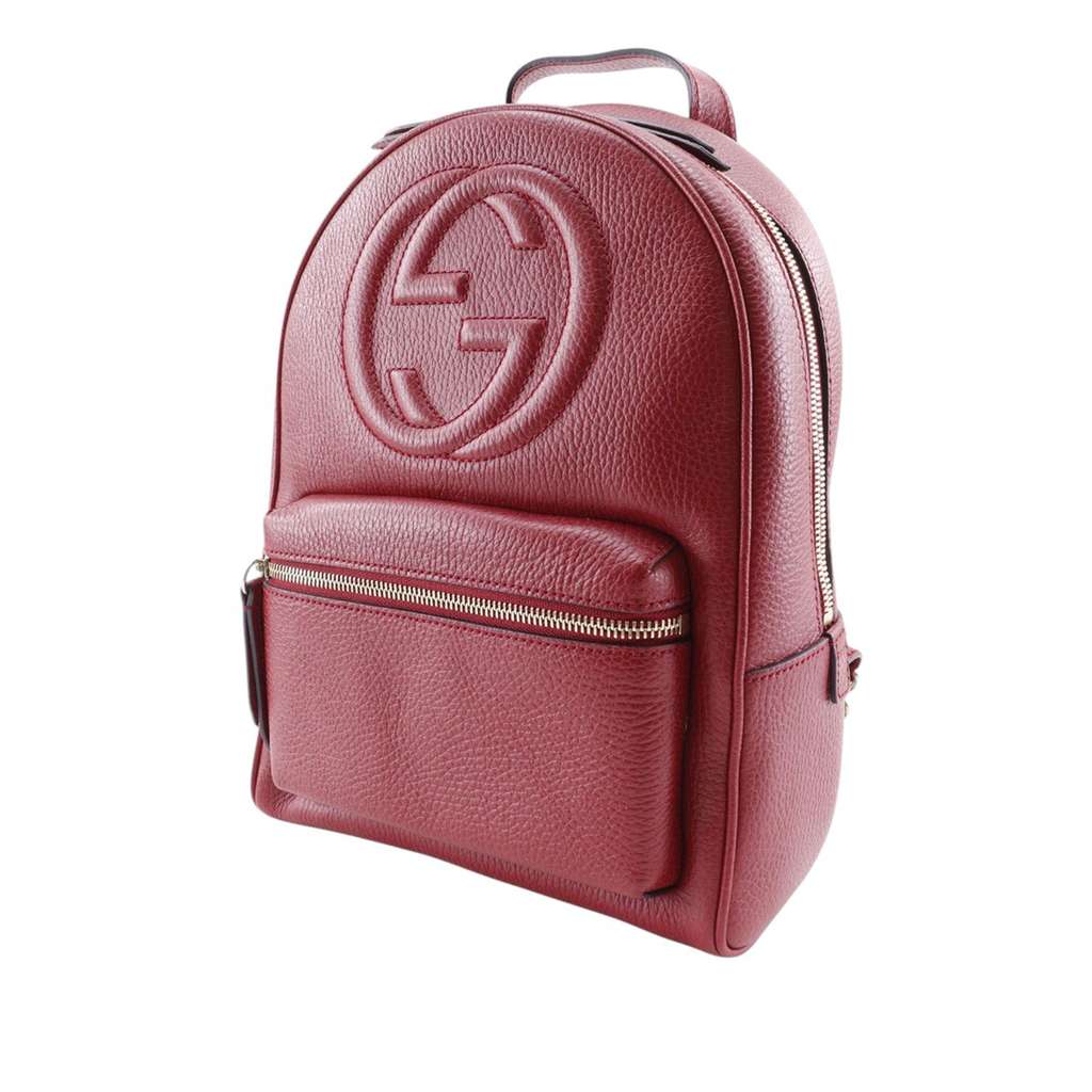 Gucci Pebbled Calfskin Soho Chain Backpack - 3