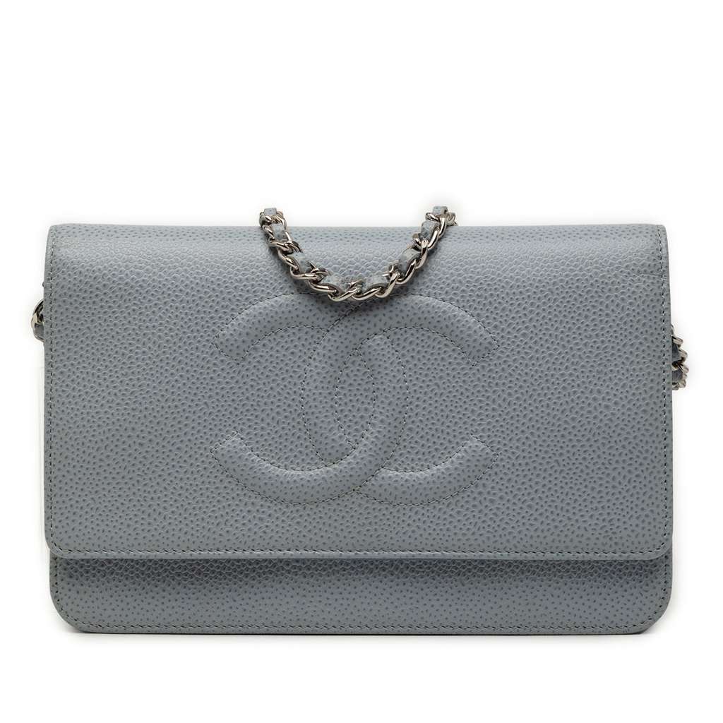 Chanel CC Caviar Wallet On Chain