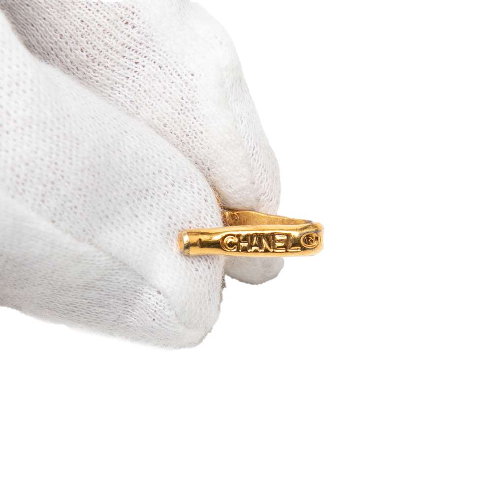 Chanel Gold Plated Leather Woven Medallion Chain Belt - 4