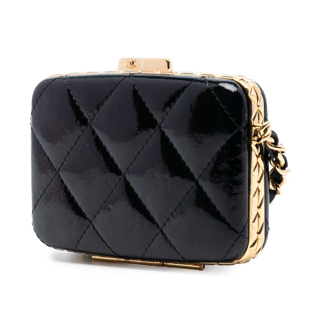 Chanel Small Glazed Goatskin Box With Chain - 2