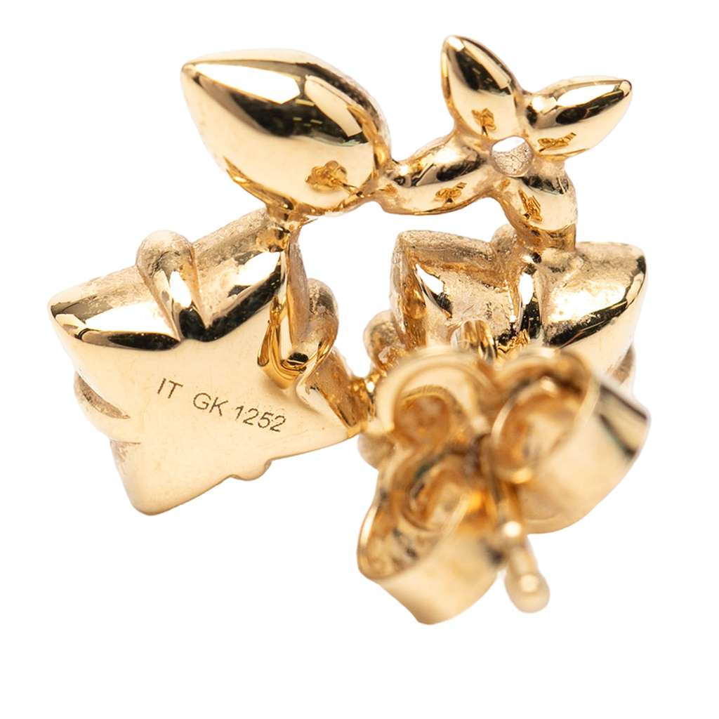 Louis Vuitton Gold Plated Loulougram Earrings - 3