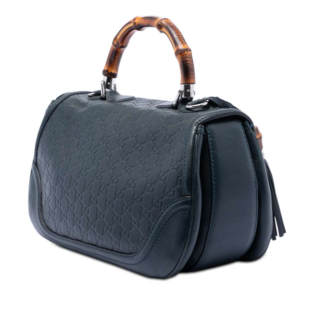 Gucci Large Guccissima New Bamboo Top Handle Bag - 2