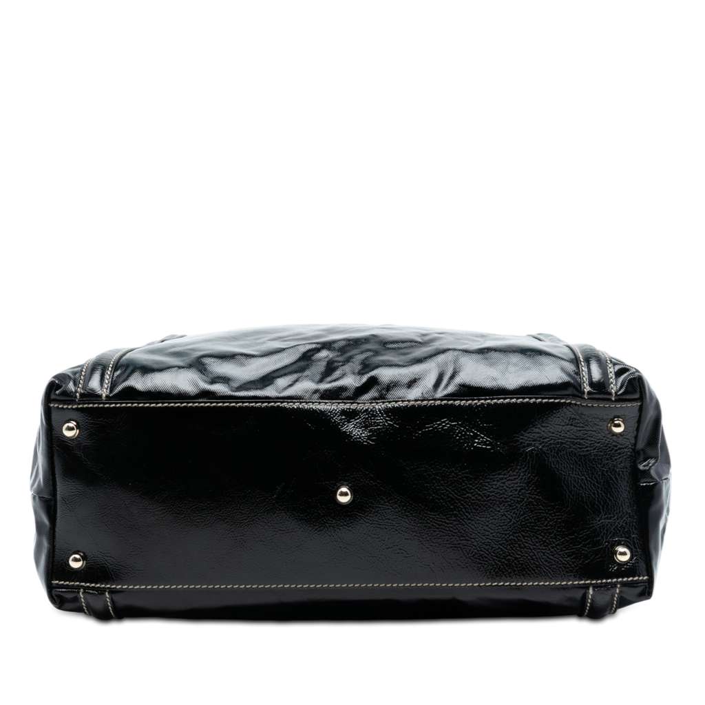 Gucci Patent Dialux Britt Web Tote - 3