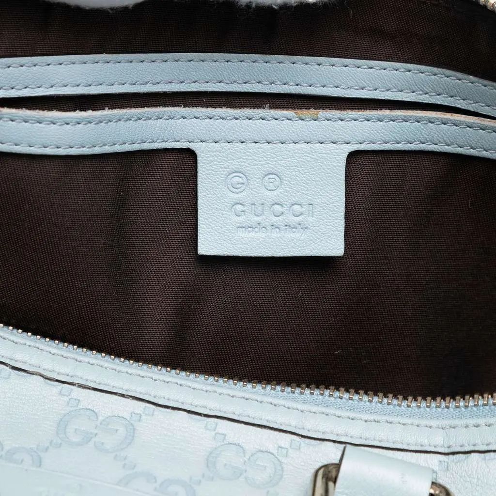 Gucci Medium Guccissima Joy Boston Bag Blue Leather Good - Box View