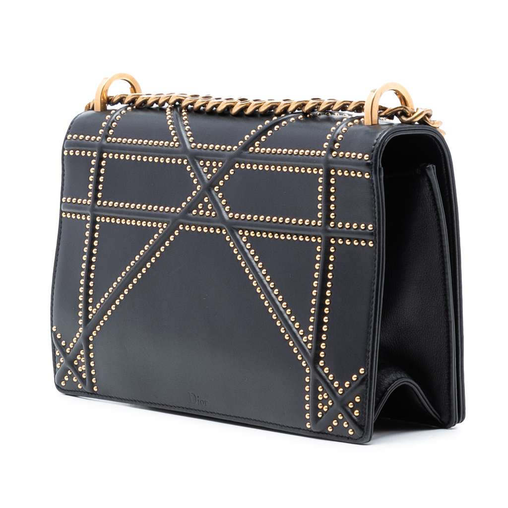 Dior Medium Studded Lambskin Diorama Flap - 2