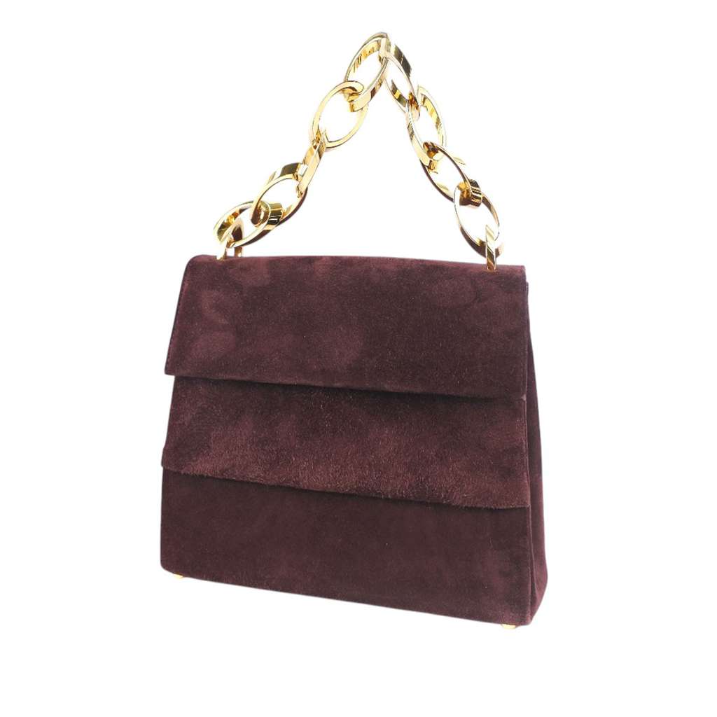 Salvatore Ferragamo Suede Chain Satchel - 3