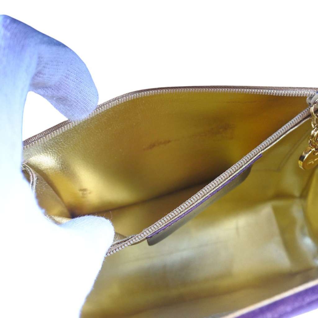 Salvatore Ferragamo Suede Chain Satchel - 5