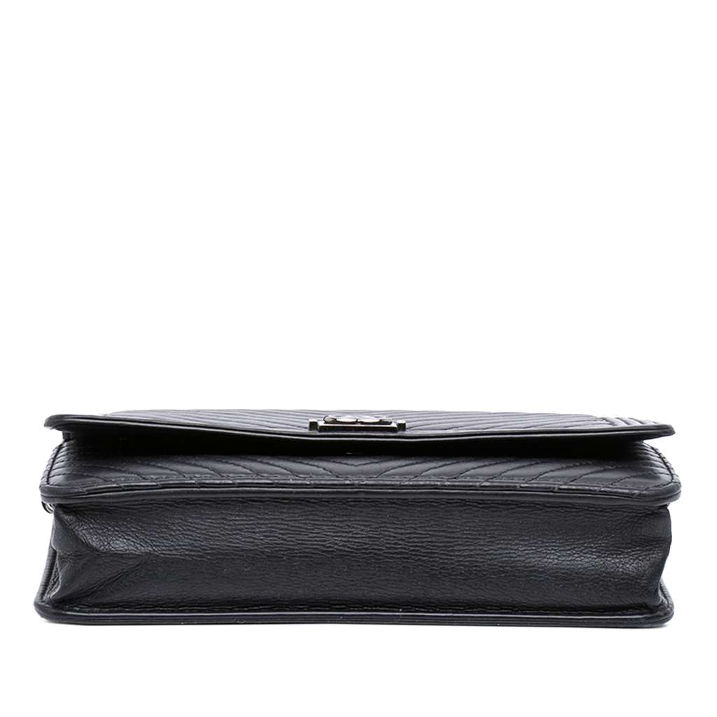 Chanel Chevron Lambskin Boy Wallet on Chain - 3