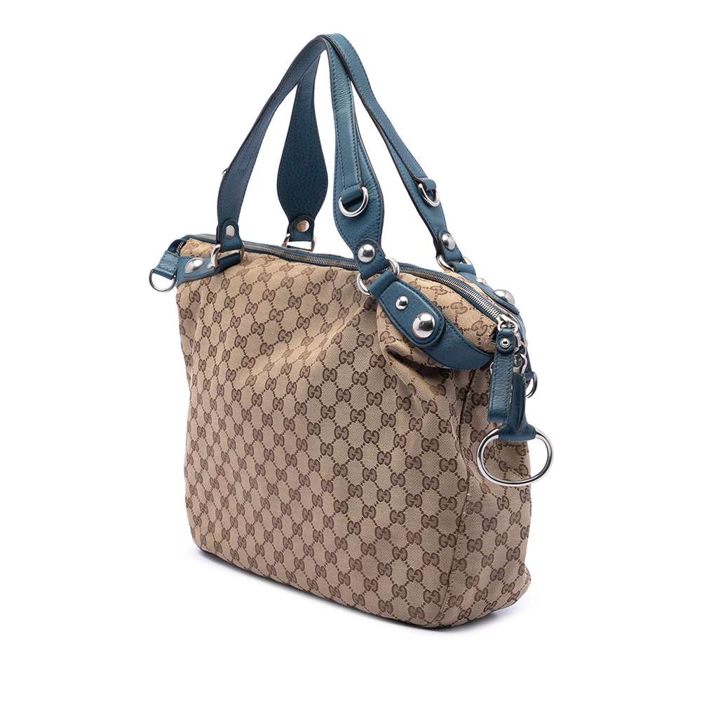 Gucci Large GG Canvas Icon Bit Satchel - 2