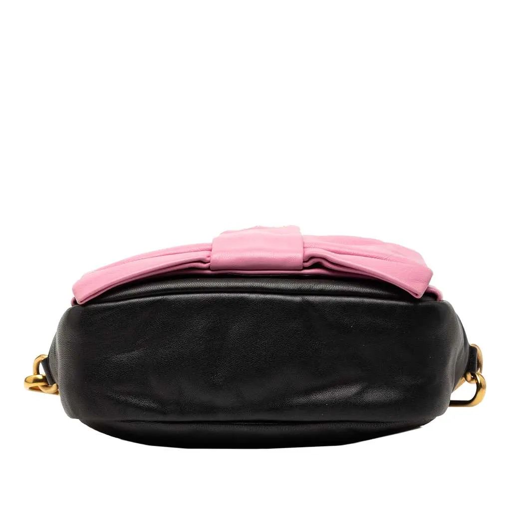 Prada Nappa Fiocco Bow Crossbody Black Leather Very good - Inside View