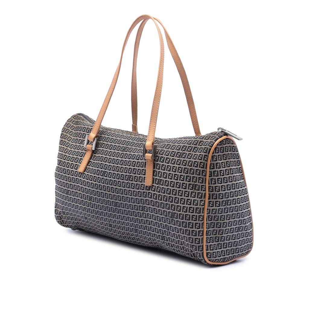 Fendi Micro Zucchino Canvas Bauletto Handbag - 2