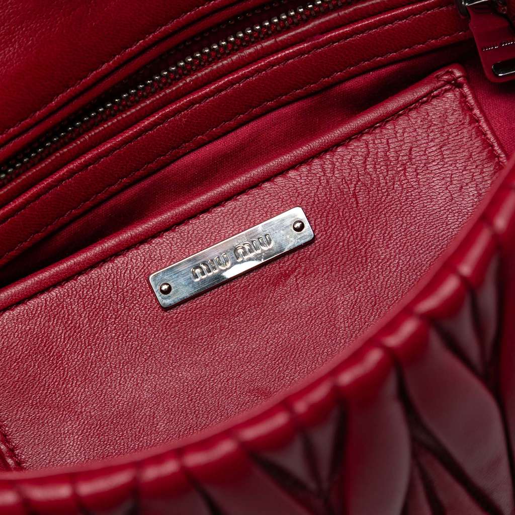 Miu Miu Matelasse Lambskin Flap Crossbody - 5