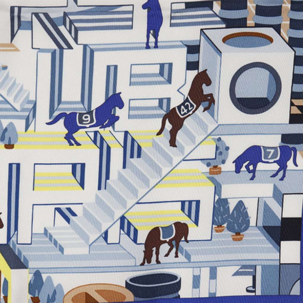 Hermès Horse Club Detail Silk Scarf 45 - 2