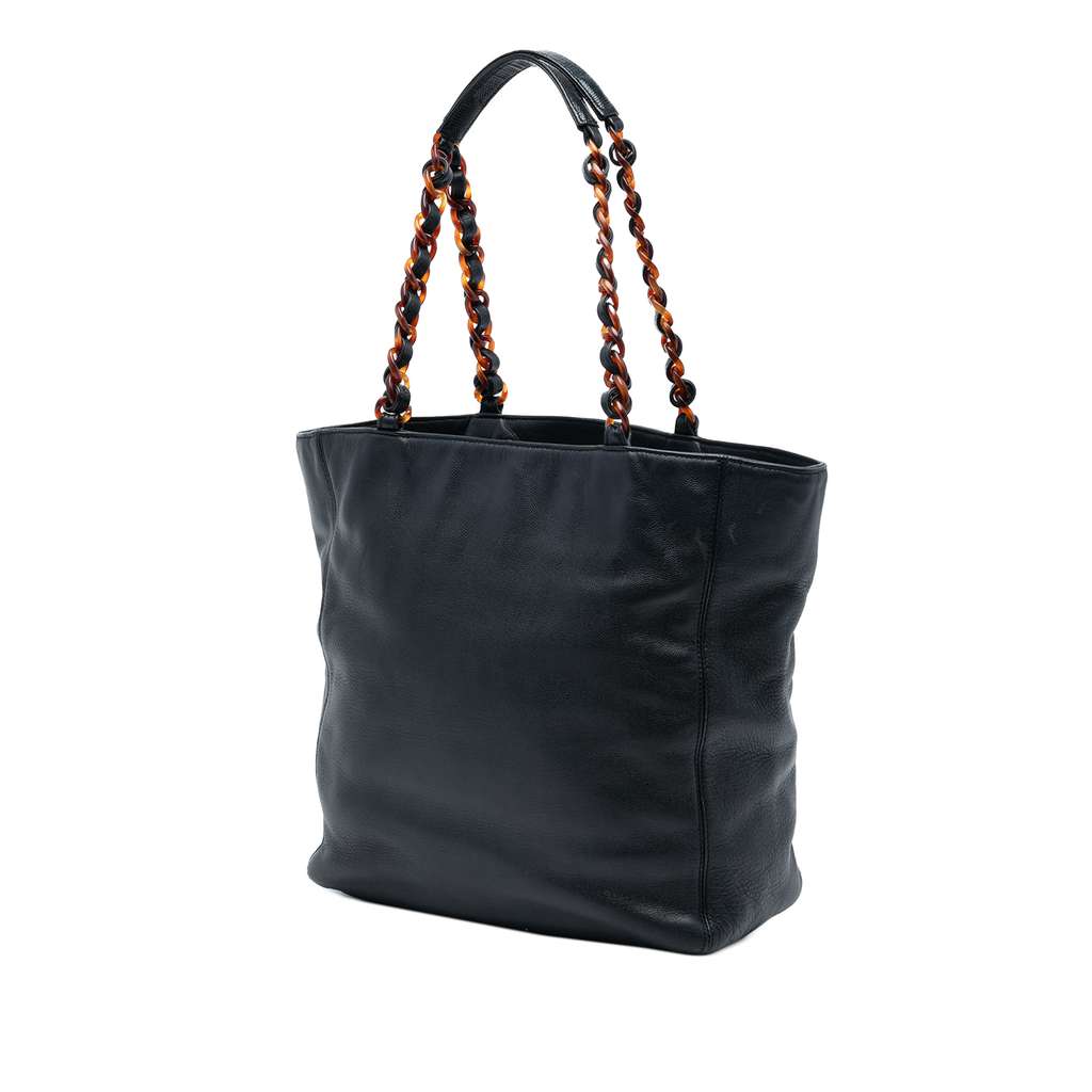 Chanel CC Caviar Tortoise Chain Tote - 2