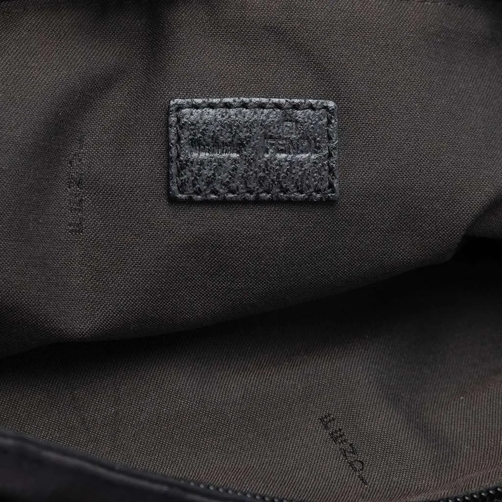Fendi Zucca Nylon Zip Code Shoulder Bag Black Very good - Box View