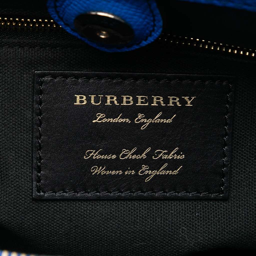 Burberry Medium Leather and House Check Banner Satchel - 5