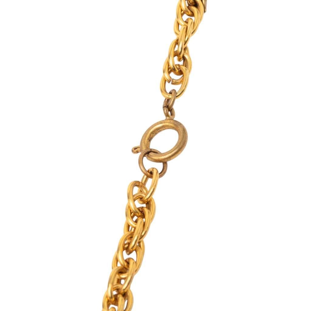 Chanel CC Gold Plated Medallion and Pagoda Pendant Necklace - 4