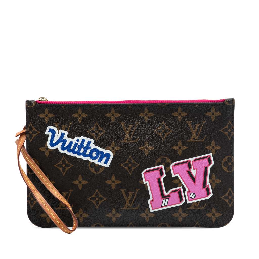 Louis Vuitton Monogram Patches Neverfull MM Pouch