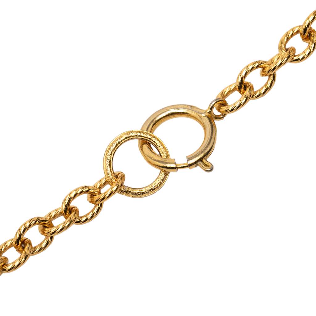 Chanel Gold Plated Flap Bag and Hat Pendant Necklace - 4