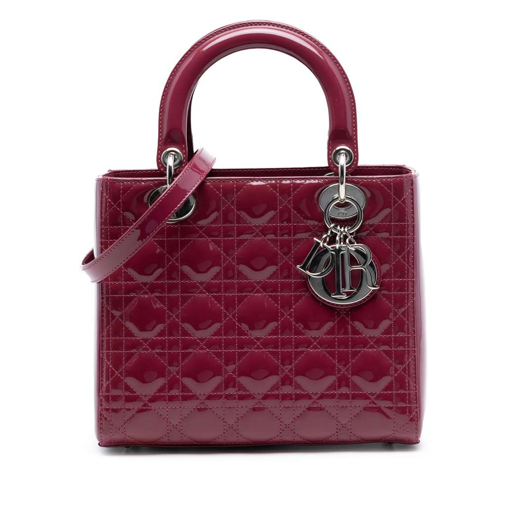 Dior Medium Patent Cannage Lady Dior