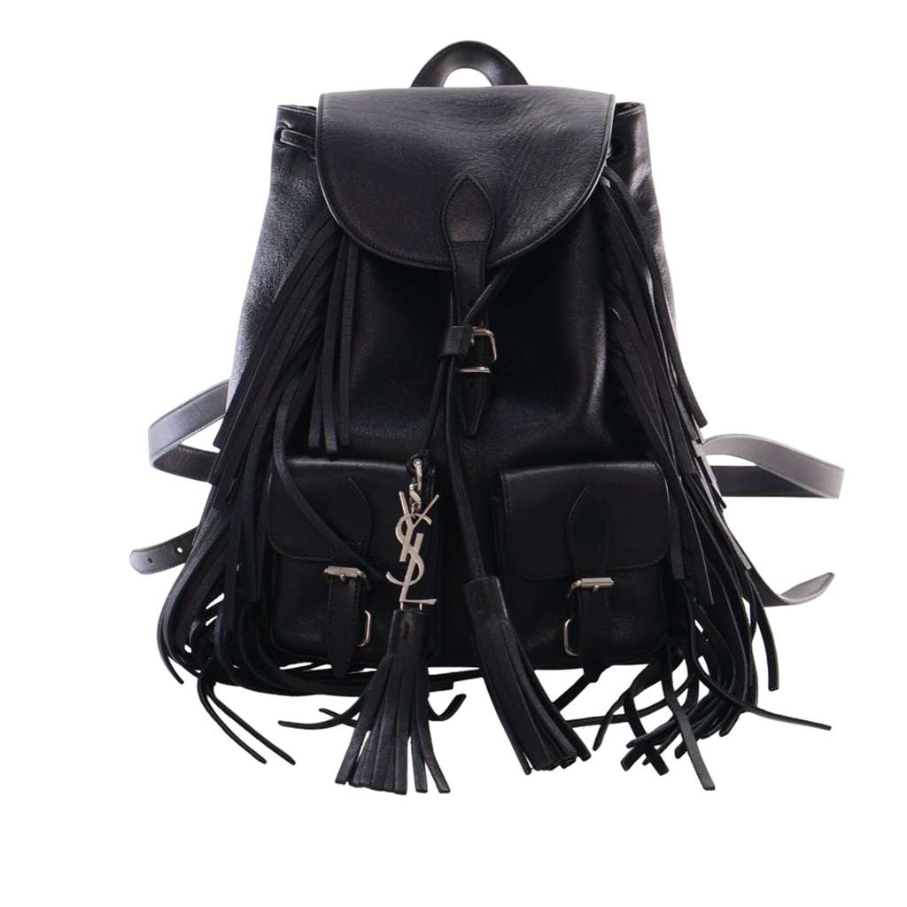 Saint Laurent Small Calfskin Fringe Festival Backpack